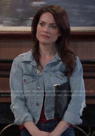 Elizabeth’s denim jacket on General Hospital