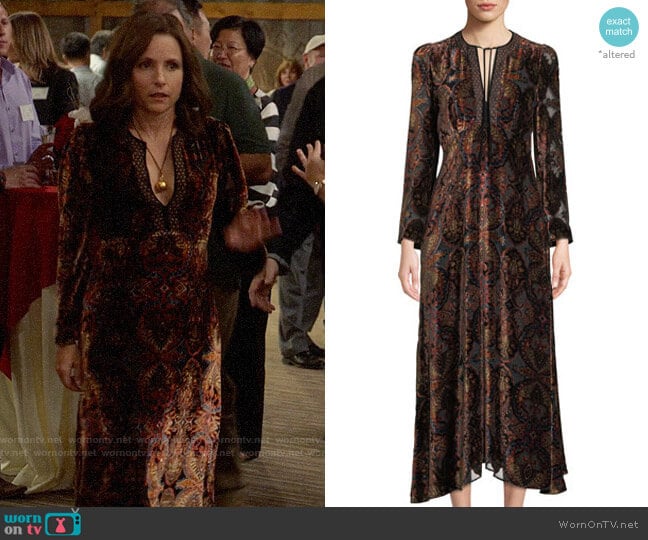 WornOnTV: Selina’s velvet maxi dress on Veep | Julia Louis-Dreyfus ...