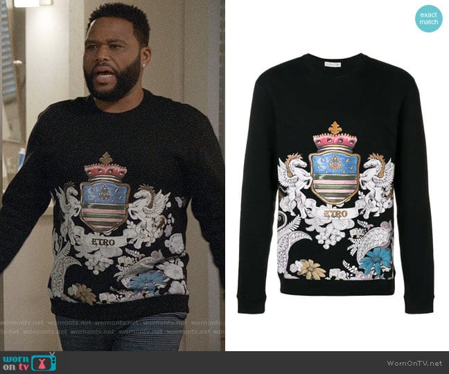 Etro Printed Sweatshirt worn by Andre Johnson (Anthony Anderson) on Black-ish