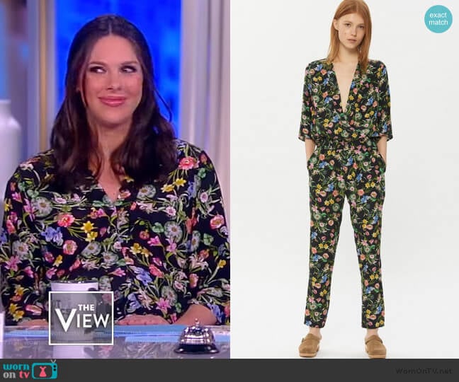 Jumpsuit Nathalie by Gerard Darel worn by Abby Huntsman on The View