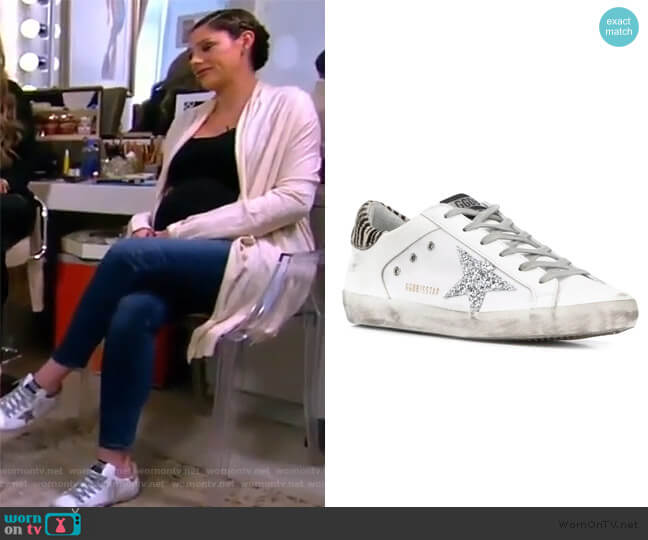 Superstar Sneakers by Golden Goose worn by Abby Huntsman on The View