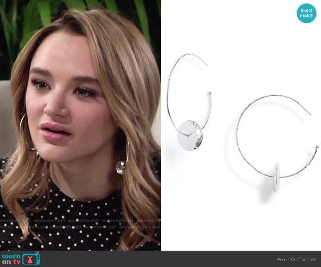 Gorjana Marlow Earrings worn by Summer Newman (Hunter King) on The Young and the Restless