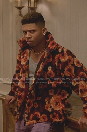 Hakeem's orange floral fleece jacket on Empire