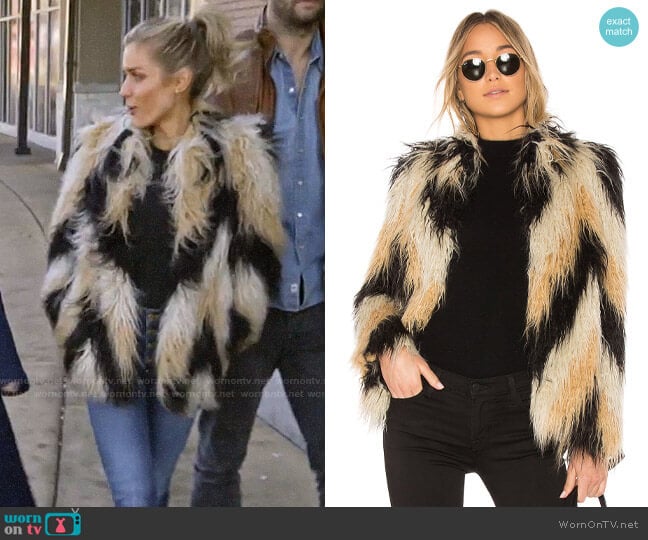 House of Harlow x Revolve Dee Faux Fur Coat  worn by Kristin Cavallari on Very Cavallari