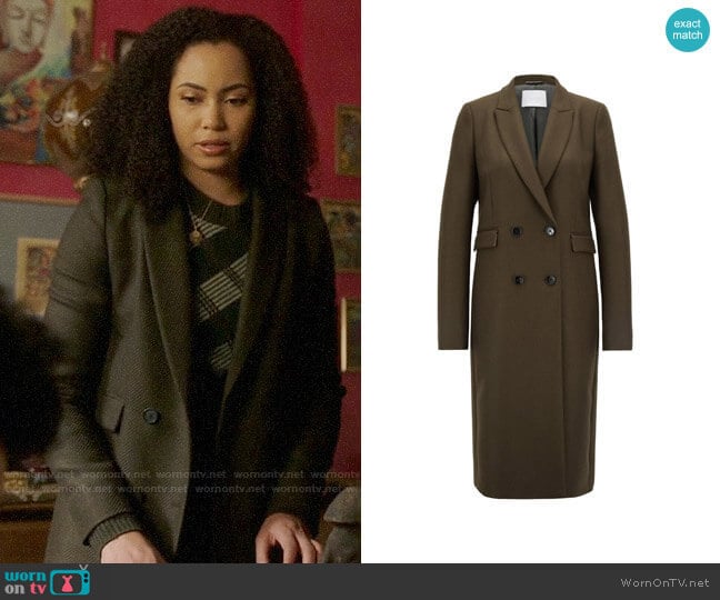 Hugo Boss Double Breasted Coat worn by Macy Vaughn (Madeleine Mantock) on Charmed