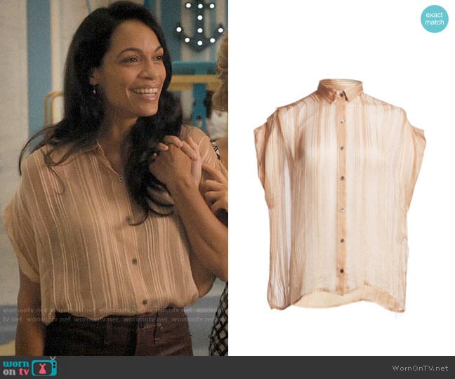 IRO Ruts Shirt worn by Jane Ramos (Rosario Dawson) on Jane the Virgin