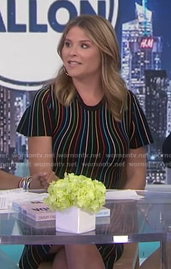 Jenna's rainbow striped dress on Today