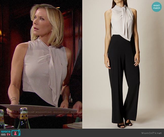 Karen Millen Debonaire Jumpsuit worn by Brooke Logan (Katherine Kelly Lang) on The Bold and the Beautiful