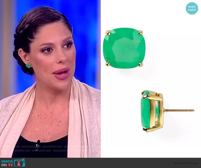 Small Square Studd Earrings by Kate Spade worn by Abby Huntsman on The View