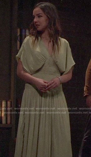 Kristina's green initiation dress on General Hospital