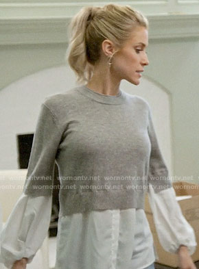 Kristin's grey layered sweater on Very Cavallari