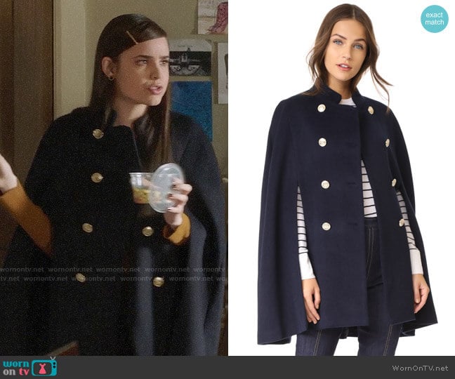 L'Agence Kelly Cape worn by Ava Jalali (Sofia Carson) on Pretty Little Liars The Perfectionists