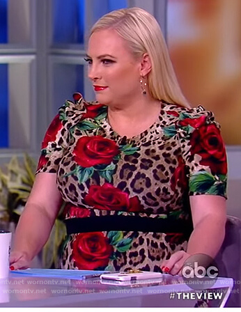 Meghan’s leopard top and skirt on The View
