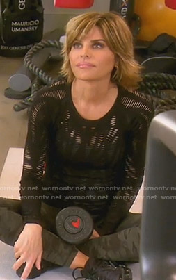 Lisa’s black laser-cut top on The Real Housewives of Beverly Hills