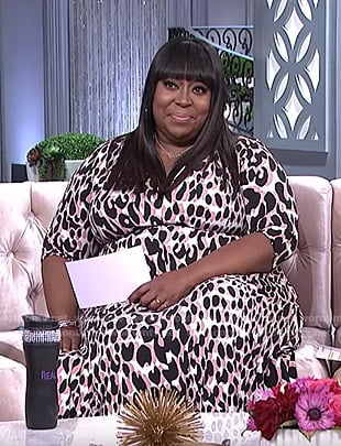 Loni's white leopard print dress on The Real