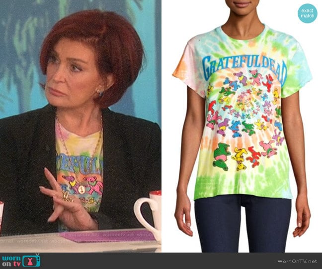 Grateful Dead Bears Tie-Dye Tee by Madeworn worn by Sharon Osbourne on The Talk