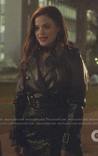 Maggie/Mel's leather trench coat on Charmed