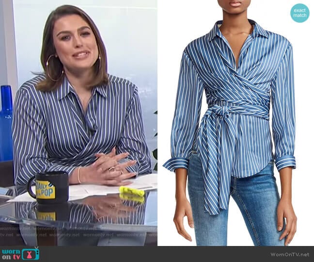 Cosa Top by Maje worn by Carissa Loethen Culiner  on E! News