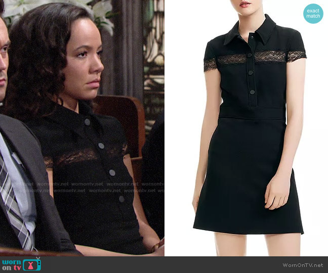 Maje Riloi Dress worn by Mattie Ashby (Lexie Stevenson) on The Young and the Restless