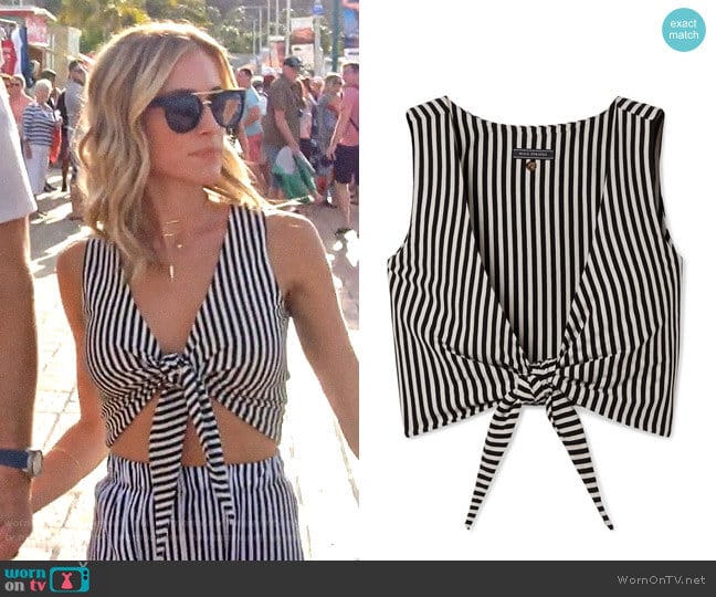 MDS Stripes Clair Top worn by Kristin Cavallari on Very Cavallari