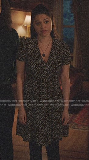 Mel’s floral button front dress on Charmed