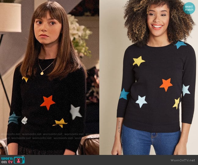 ModCloth End of Starry Sweater worn by Molly (Lauren Lindsey Donzis) on No Good Nick