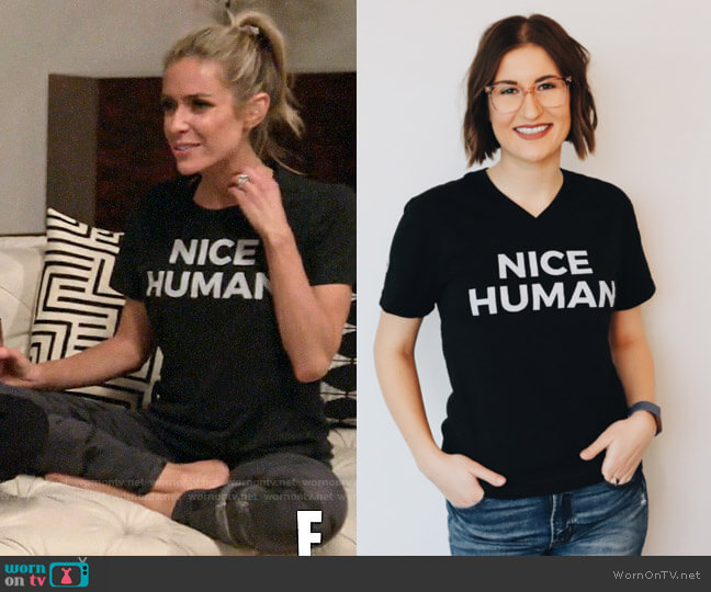 Nice Branding Agency Nice Human Shirt worn by Kristin Cavallari on Very Cavallari