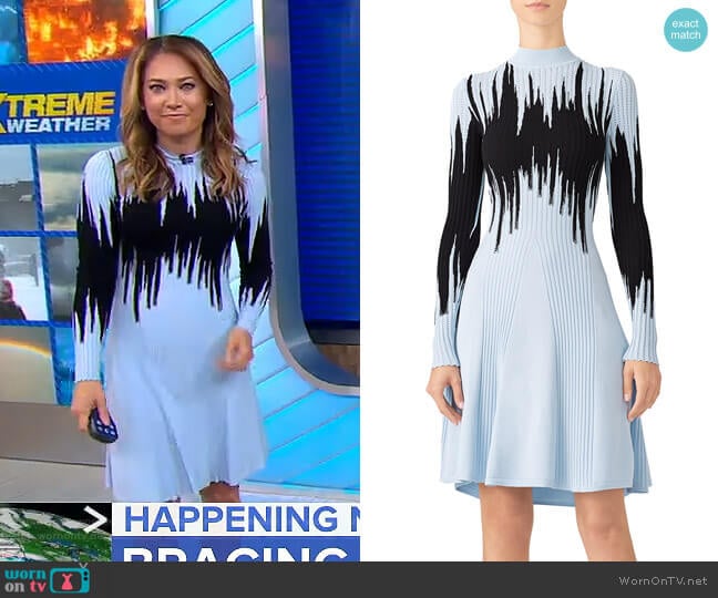 Intarsia Dress by Opening Ceremony worn by Ginger Zee on Good Morning America