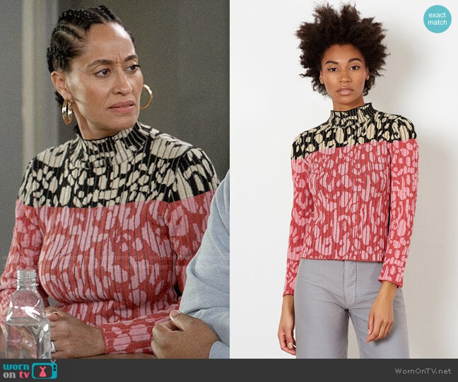 Rachel Comey Acute Sweater worn by Rainbow Johnson (Tracee Ellis Ross) on Black-ish