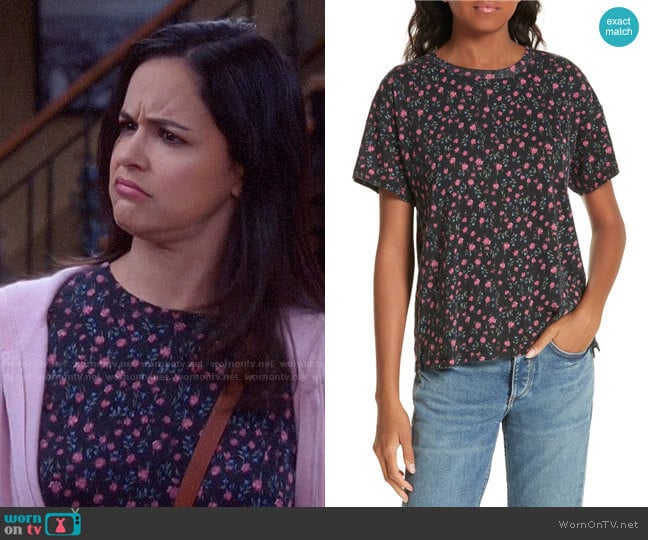 Rag & Bone Floral Vintage Tee worn by Amy Santiago (Melissa Fumero) on Brooklyn Nine-Nine