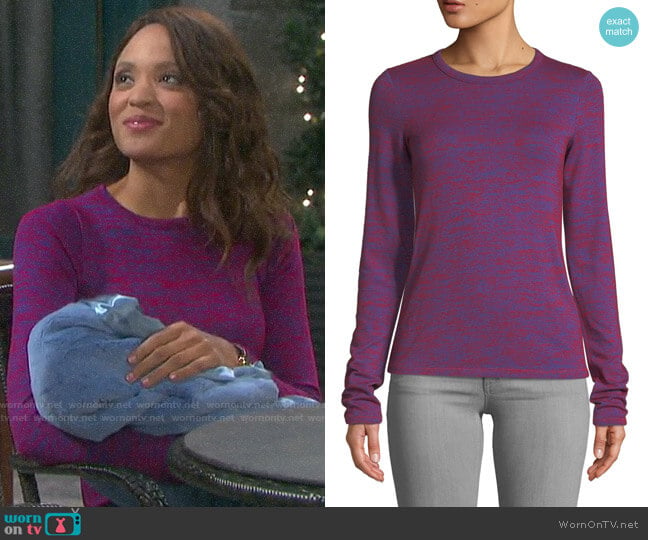 WornOnTV: Lani’s pink and blue marled top on Days of our Lives | Sal ...