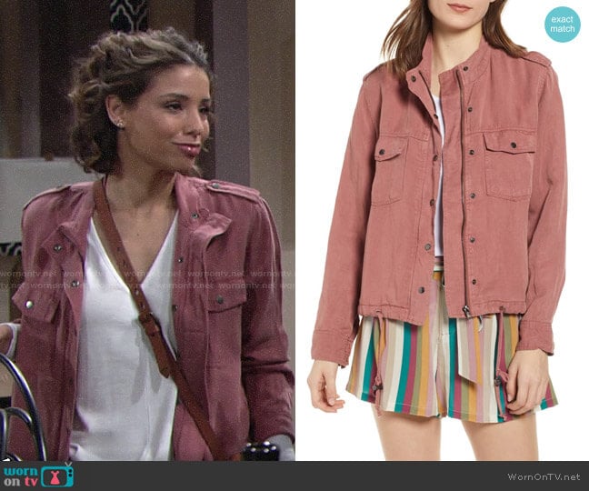 Rails Collins Jacket worn by Elena Dawson (Brytni Sarpy) on The Young and the Restless