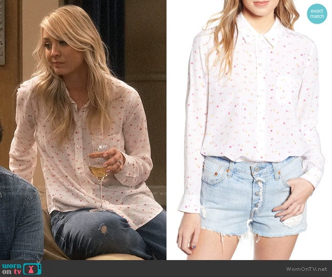 Rails Kate Shirt in Etoiles worn by Penny Hofstadter (Kaley Cuoco) on The Big Bang Theory