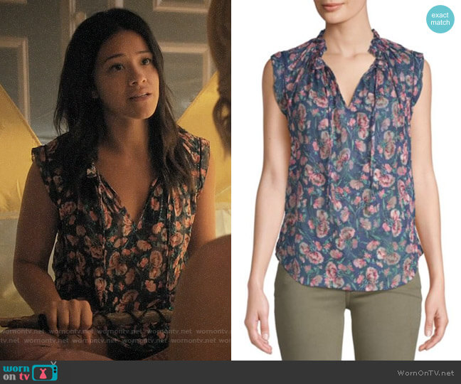 Rebecca Taylor Tea Rose Top worn by Jane Villanueva (Gina Rodriguez) on Jane the Virgin