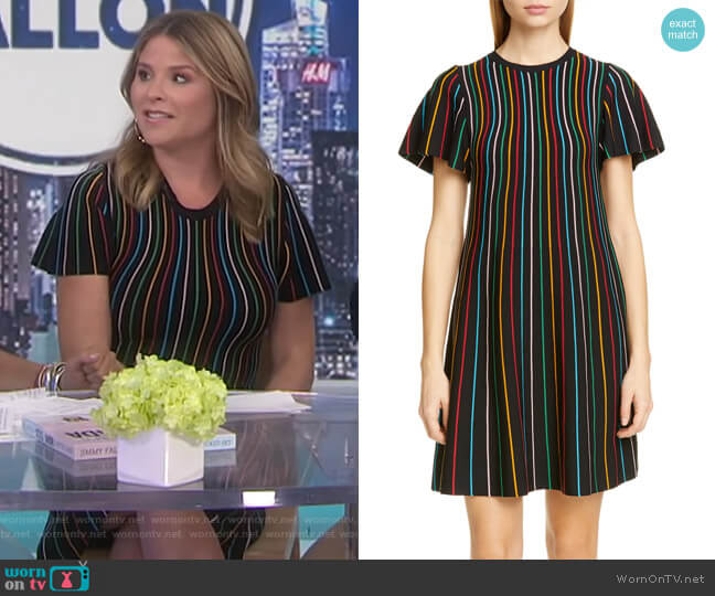 WornOnTV: Jenna’s rainbow striped dress on Today | Jenna Bush Hager ...