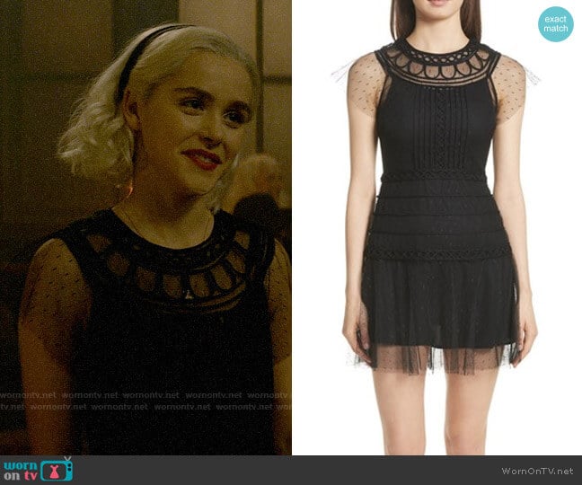 RED Valentino Point D'Esprit Dress worn by Sabrina Spellman (Kiernan Shipka) on Chilling Adventures of Sabrina