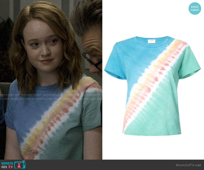 Abby’s tie dye tee on Santa Clarita Diet