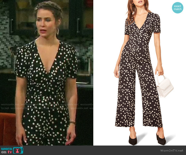 Reformation France Jumpsuit worn by Sarah Horton (Linsey Godfrey) on Days of our Lives