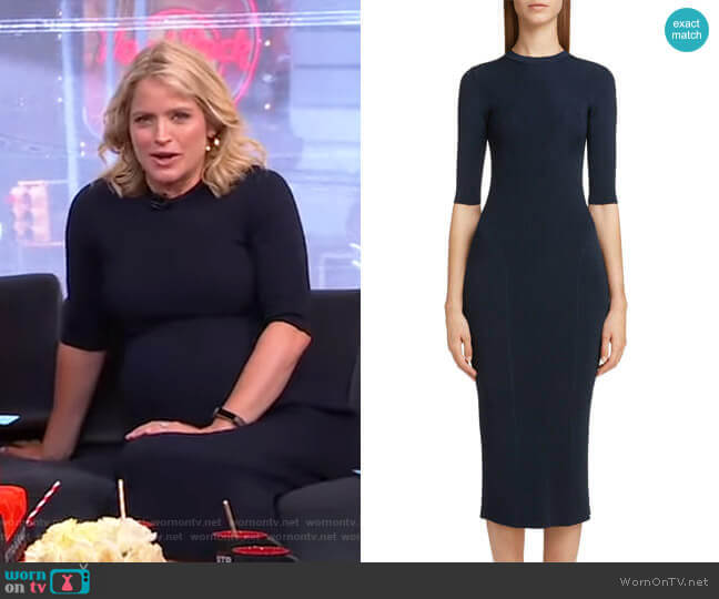 Rib Knit Dress by Victoria Beckham worn by Sara Haines on Good Morning America