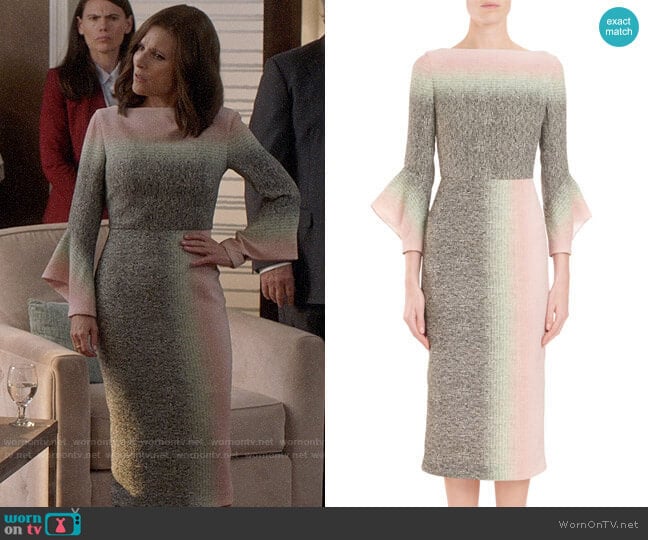 Roland Mouret Goodwin Dress worn by Selina Meyer (Julia Louis-Dreyfus) on Veep