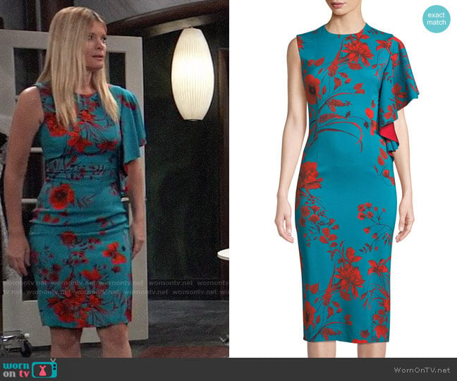 Sachin + Babi April Dress worn by Nina Reeves (Michelle Stafford) on General Hospital