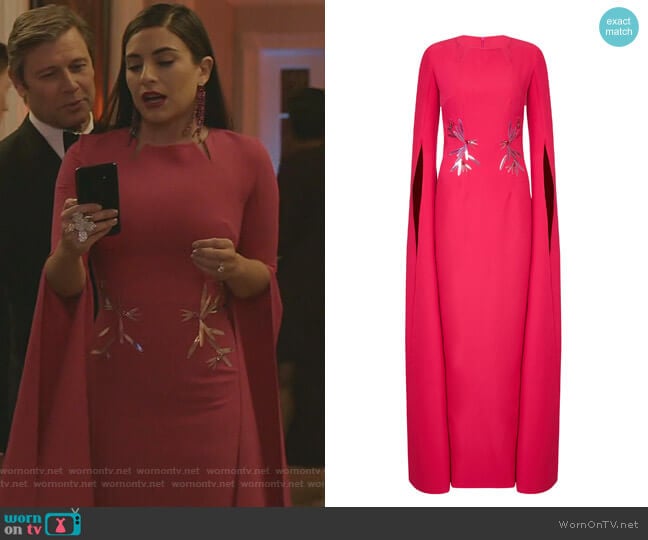 Talin Dress by Safiyaa worn by Cristal Jennings (Daniella Alonso) on Dynasty