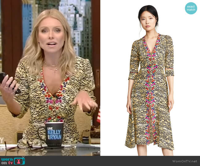 Eve Dress by Saloni worn by Kelly Ripa on Live with Kelly and Mark