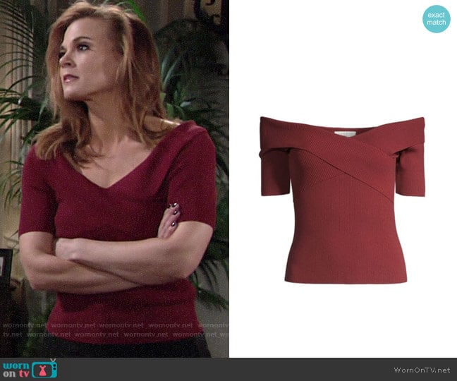 Sandro Munn Top worn by Phyllis Newman (Gina Tognoni) on The Young and the Restless