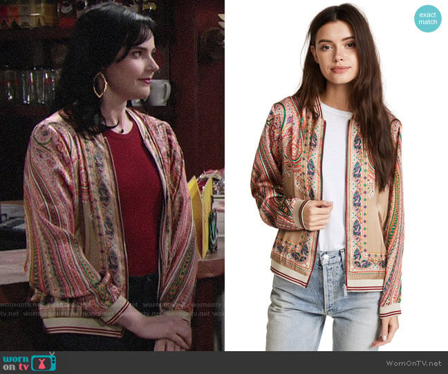 Scotch & Soda Twill Bomber Jacket worn by Tessa Porter (Cait Fairbanks) on The Young and the Restless