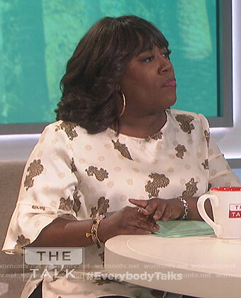 Sheryl’s paisley bell cuff top on The Talk