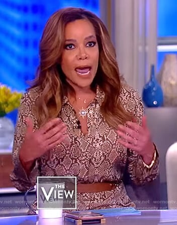 Sunny’s snake skin print dress on The View