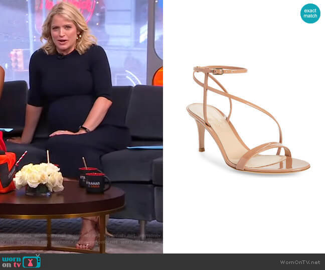 Strappy Sandal by Gianvito Rossi worn by Sara Haines on Good Morning America