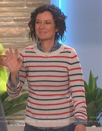 Sara's striped sweater on The Talk