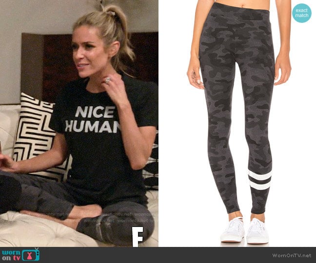 Sundry Stripes Camo Yoga Pants worn by Kristin Cavallari on Very Cavallari